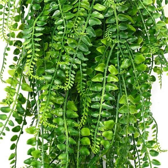 Artificial Hanging Plants Fake Plants Ferns Faux Hanging Plants  (2 Pcs) - Picture 3 of 7